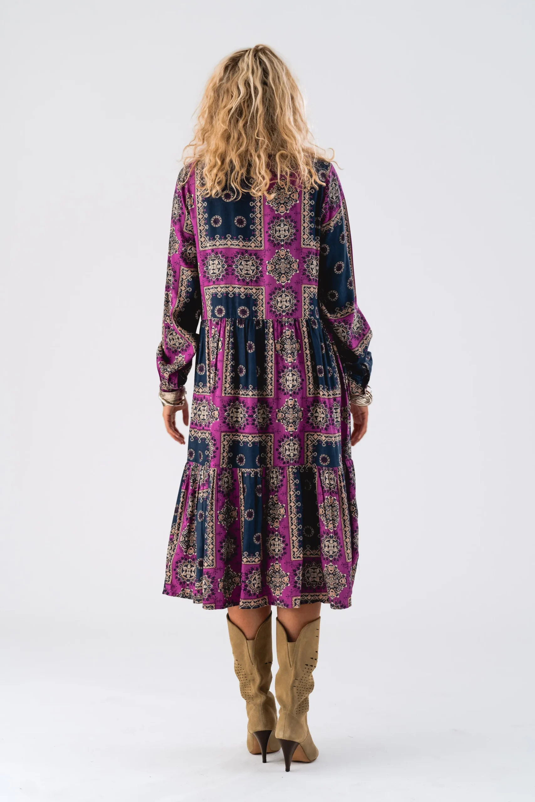 KaiaLL Midi Dress LS